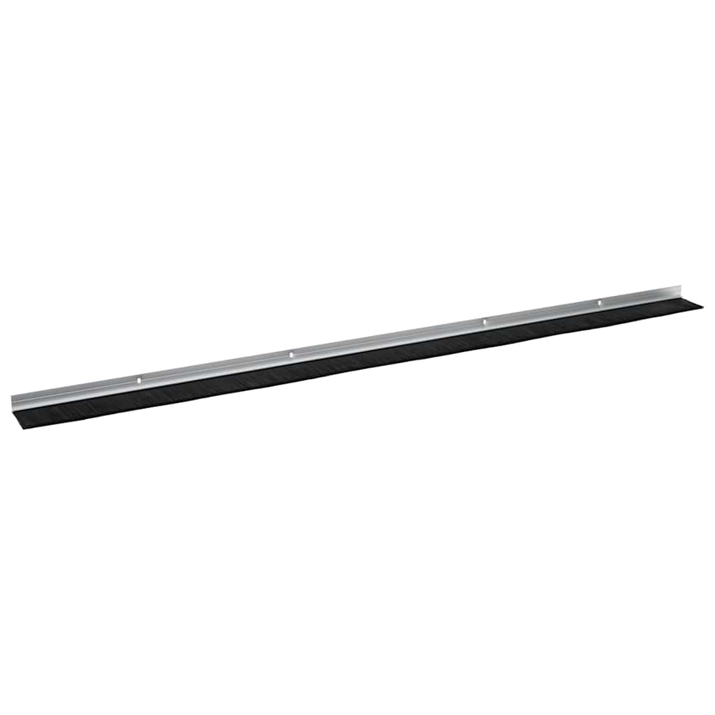 Skru-på dørbørste tetninger 2 pcs sølv 100 cm