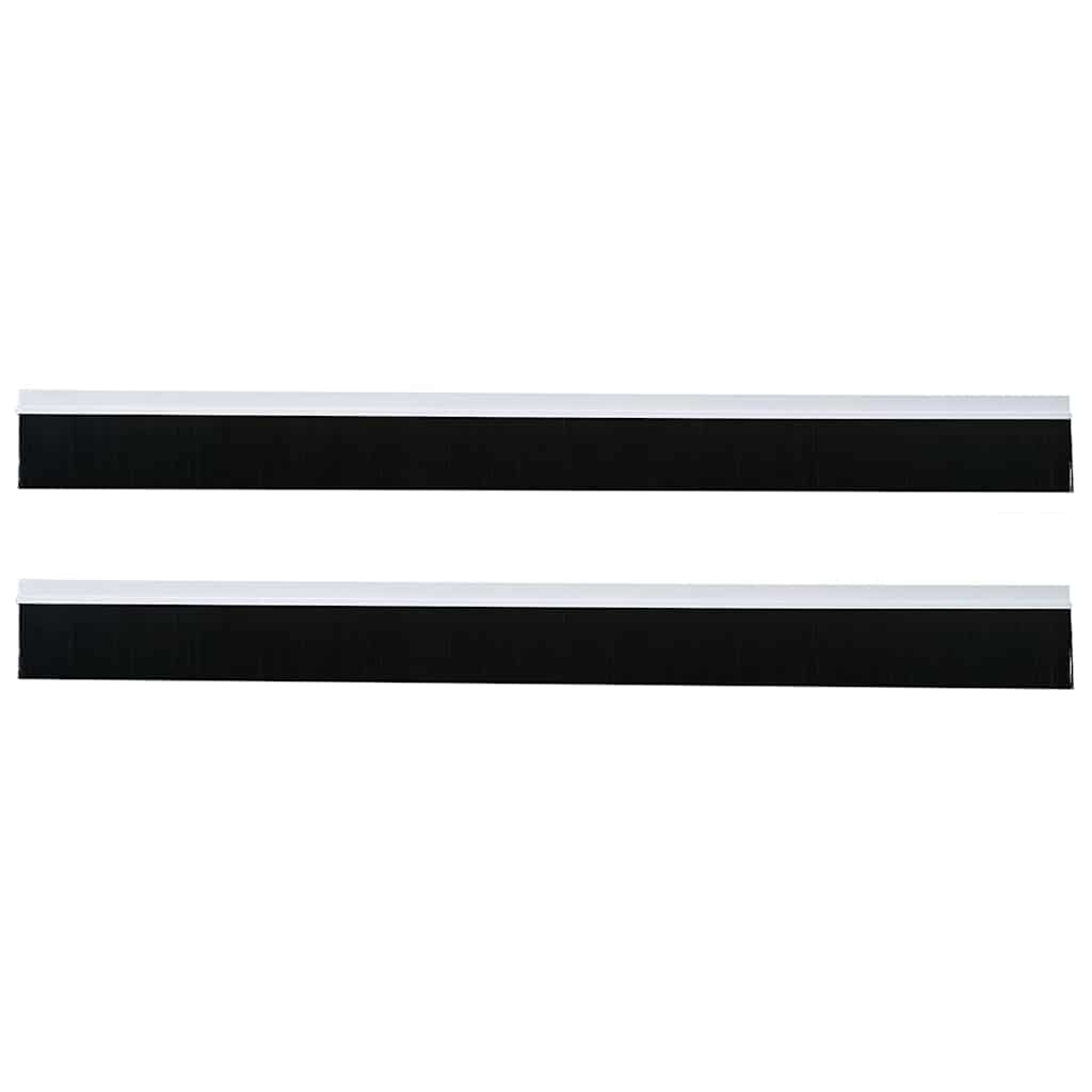 Selvhäftende dørbørstetninger 2 pcs Hvit 100 cm
