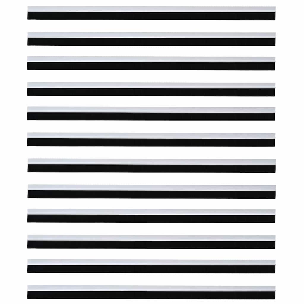 Selvhäftende dørbørstetninger 12 pcs Hvit 100 cm