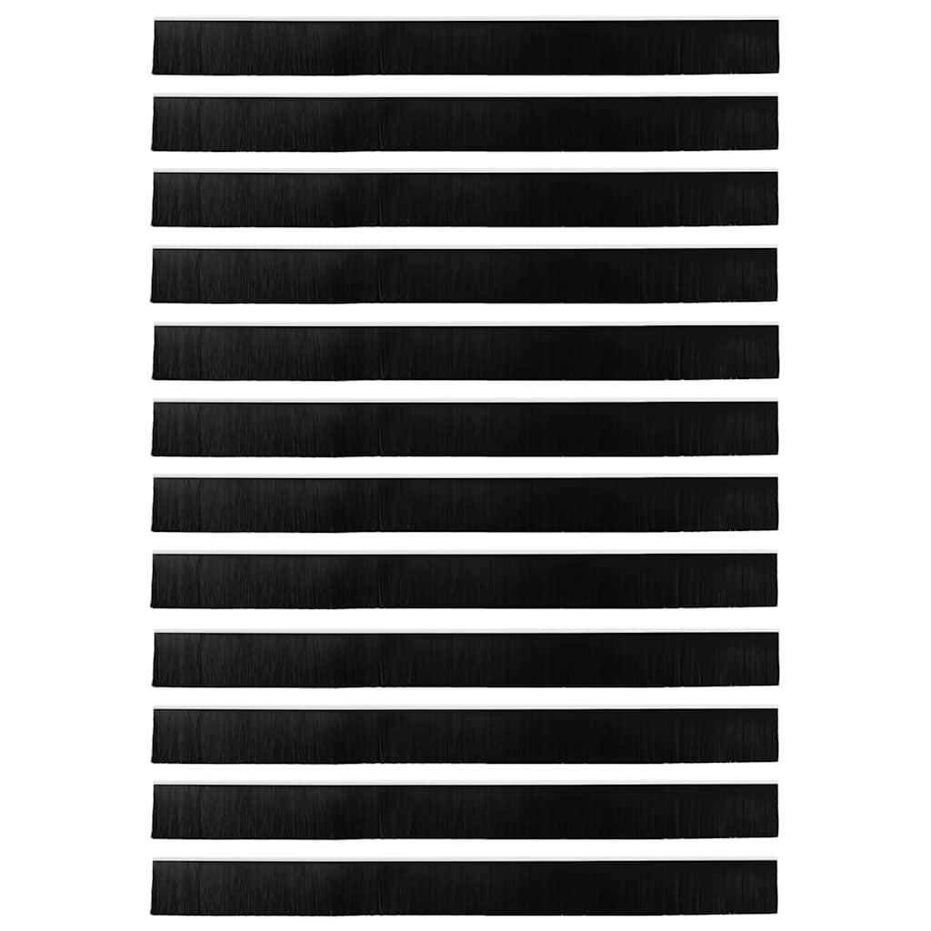 Selvhäftende dørbørstetninger 12 pcs Hvit 100 cm