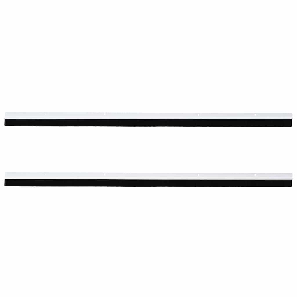 Skru-på dørbørste tetninger 2 pcs Hvit 100 cm