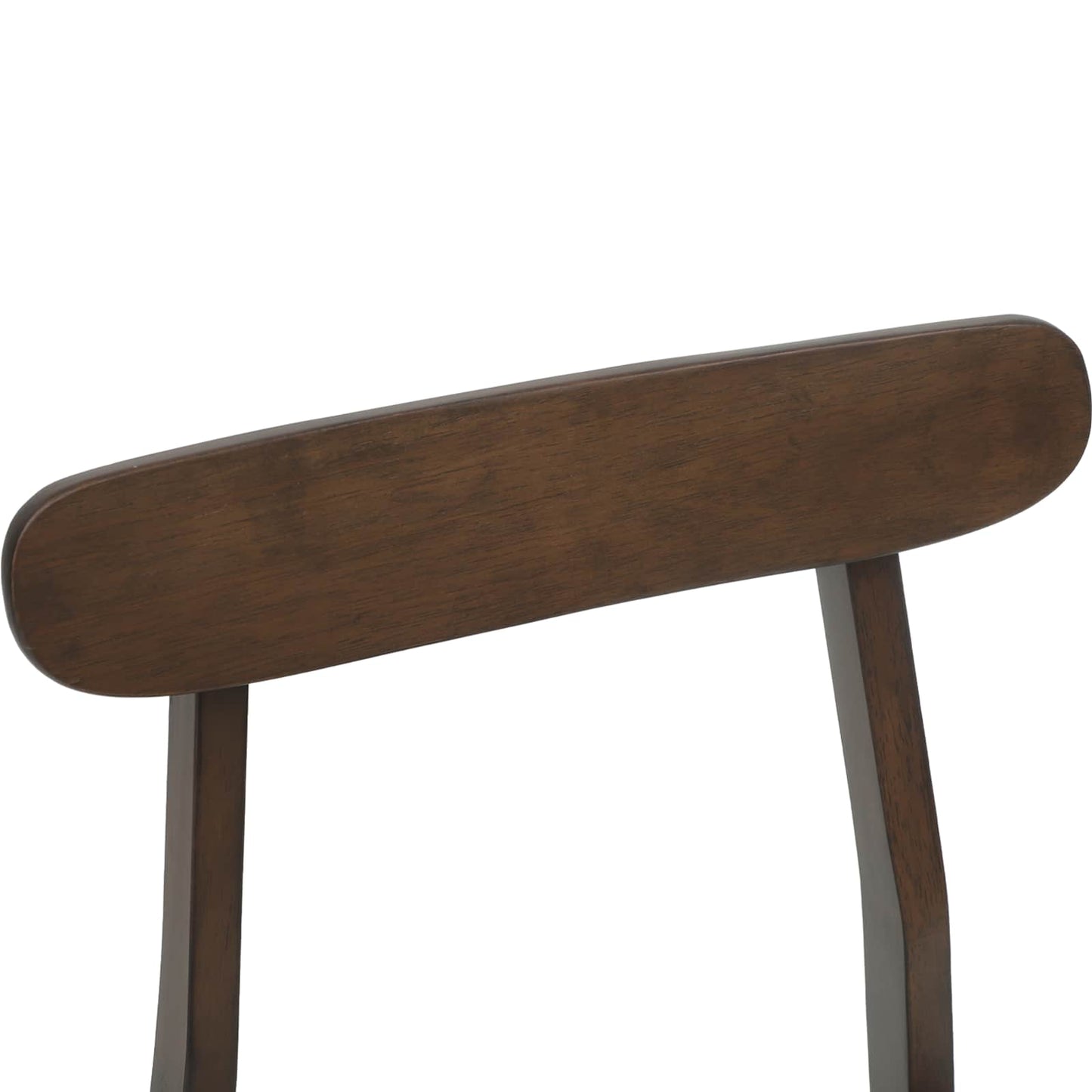 Spisestuestol 2 pcs Mørk brun, Lys Solid Gummitre