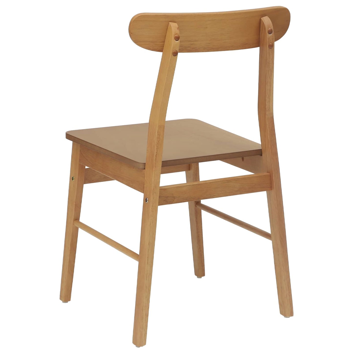 Spisestuestol 2 pcs Naturlig 43 x 44,5 x 77 cm Solid Gummitre