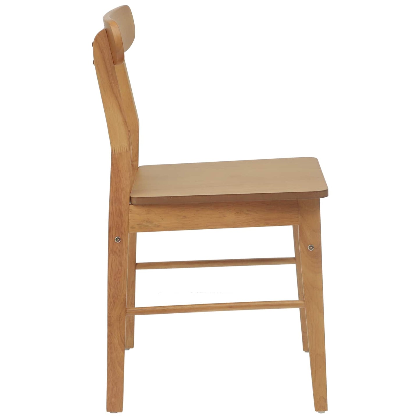 Spisestuestol 2 pcs Naturlig 43 x 44,5 x 77 cm Solid Gummitre