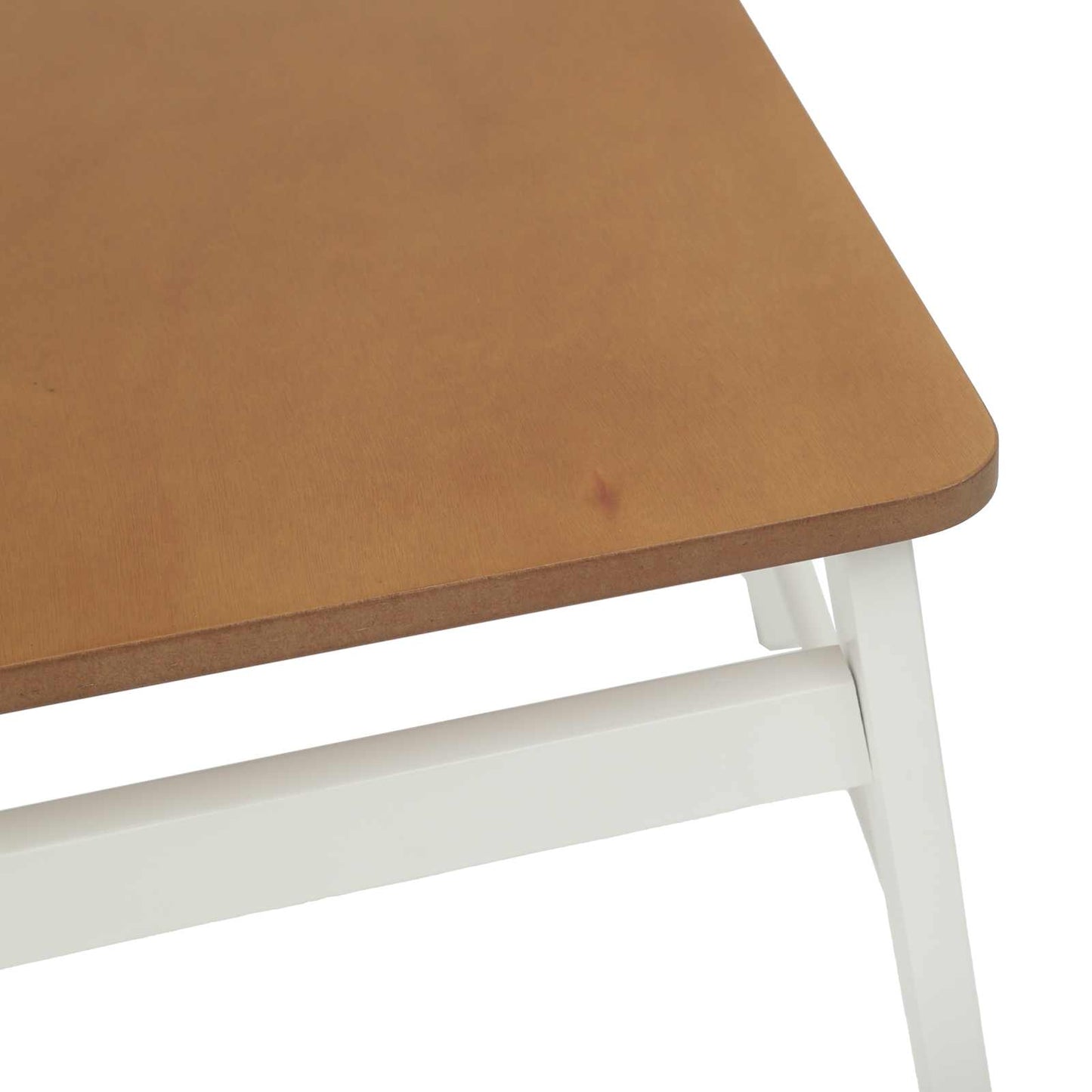 Spisestuestol 2 pcs Hvit og Naturlig 43 x 44,5 x 77 cm