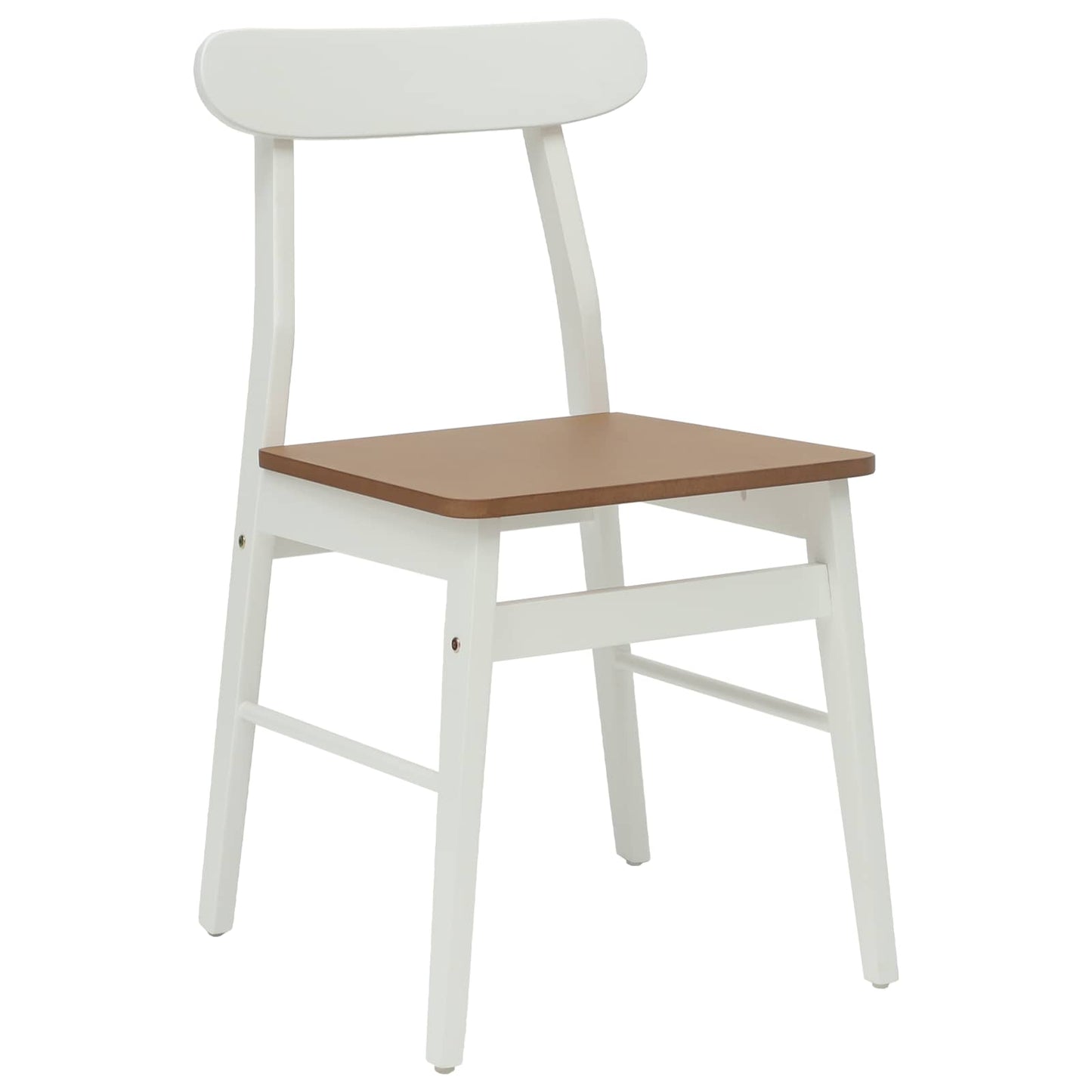 Spisestuestol 2 pcs Hvit og Naturlig 43 x 44,5 x 77 cm