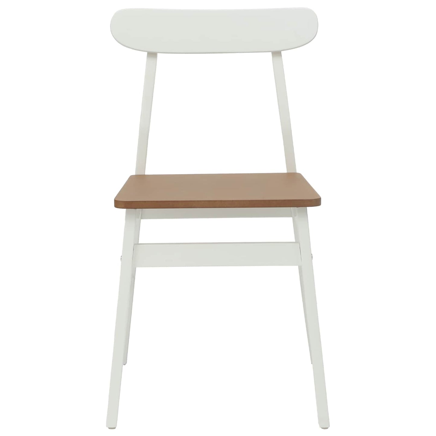 Spisestuestol 2 pcs Hvit og Naturlig 43 x 44,5 x 77 cm