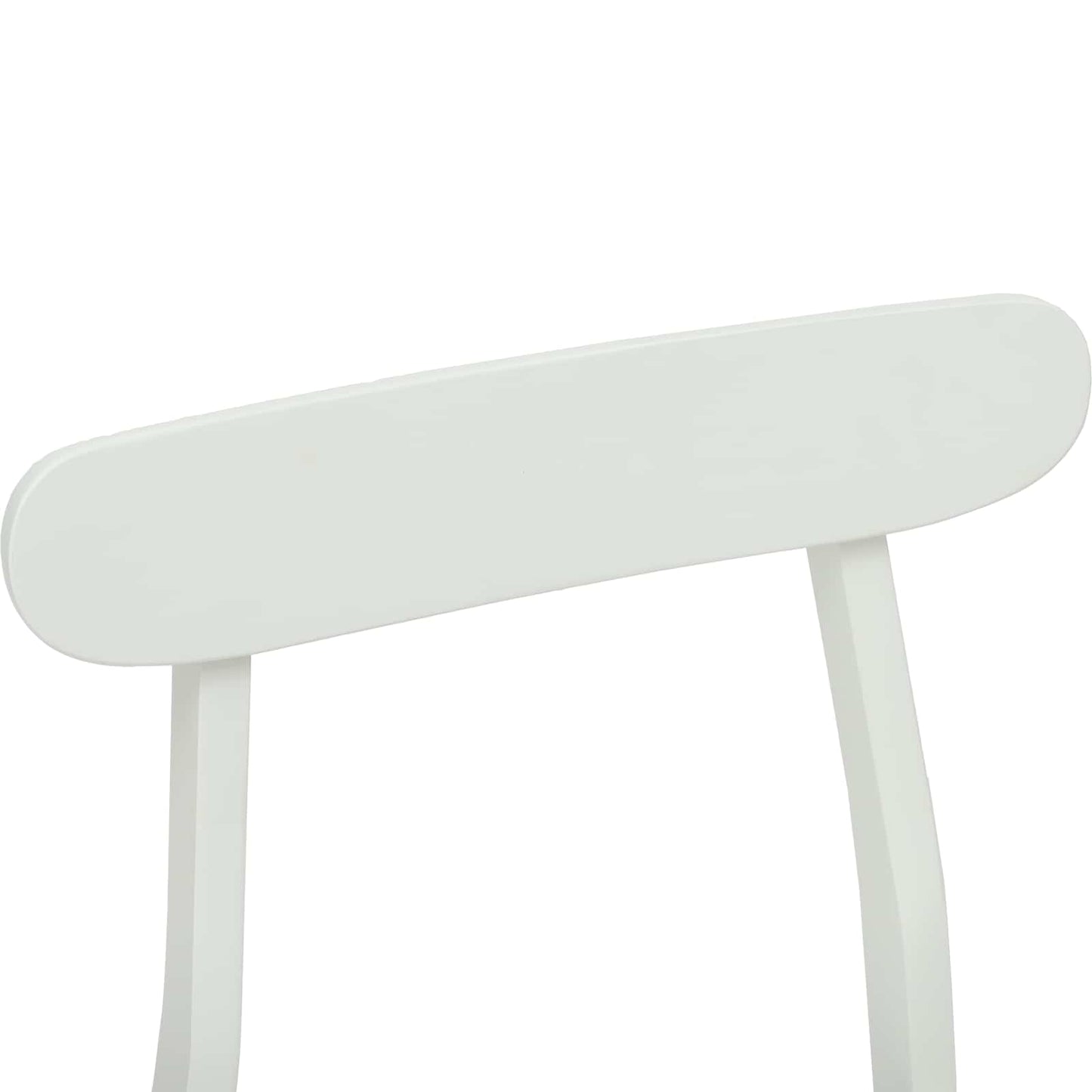 Spisestuestol 2 pcs Hvit 43 x 44,5 x 77 cm Solid Gummitre