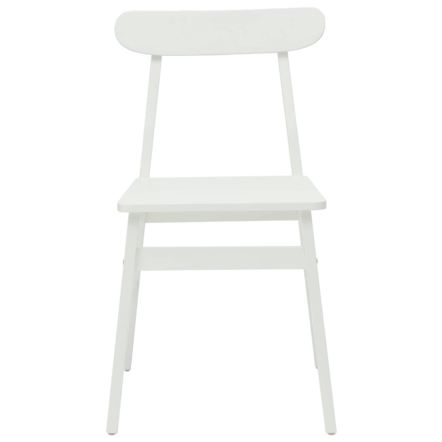Spisestuestol 2 pcs Hvit 43 x 44,5 x 77 cm Solid Gummitre