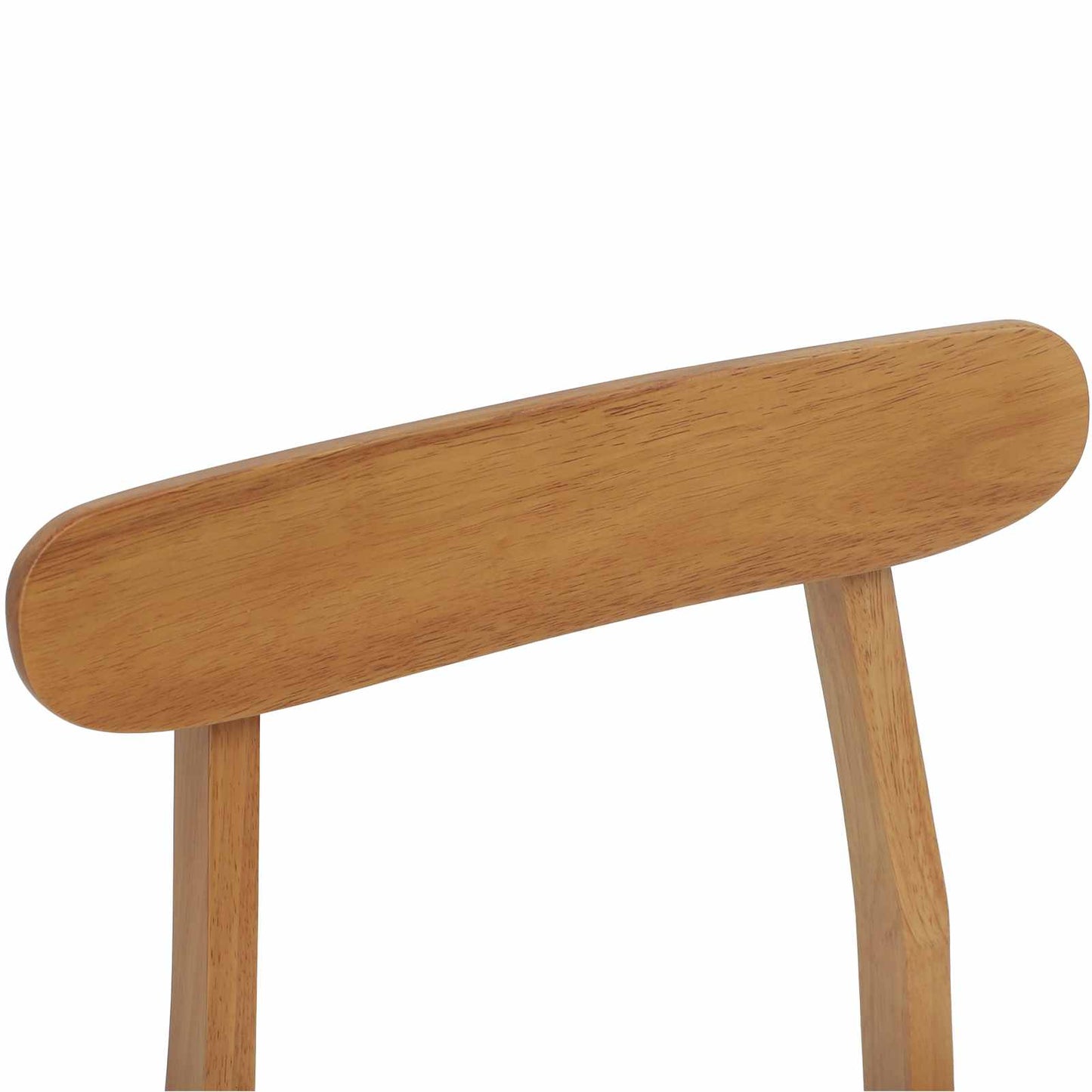 Spisestuestol 2 pcs Naturlig og Lys Solid Gummitre