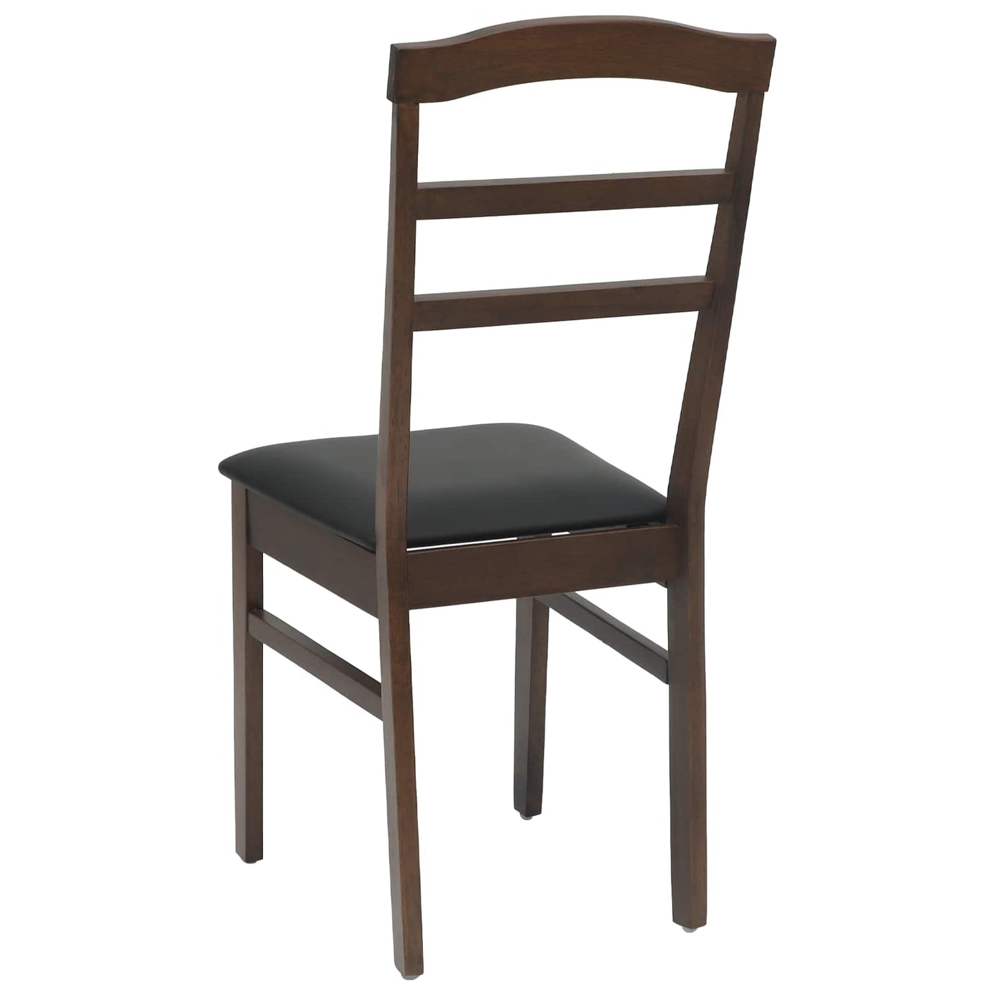 Spisestuestol 2 pcs Lys Brun og Svart Solid Gummitre