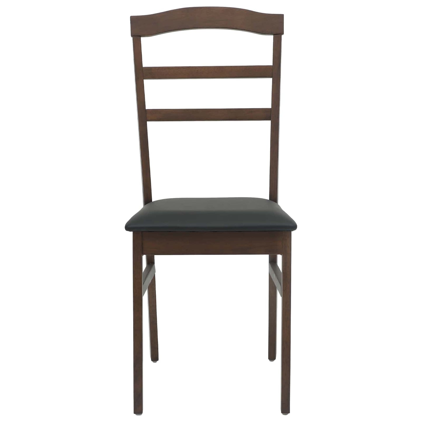 Spisestuestol 2 pcs Lys Brun og Svart Solid Gummitre