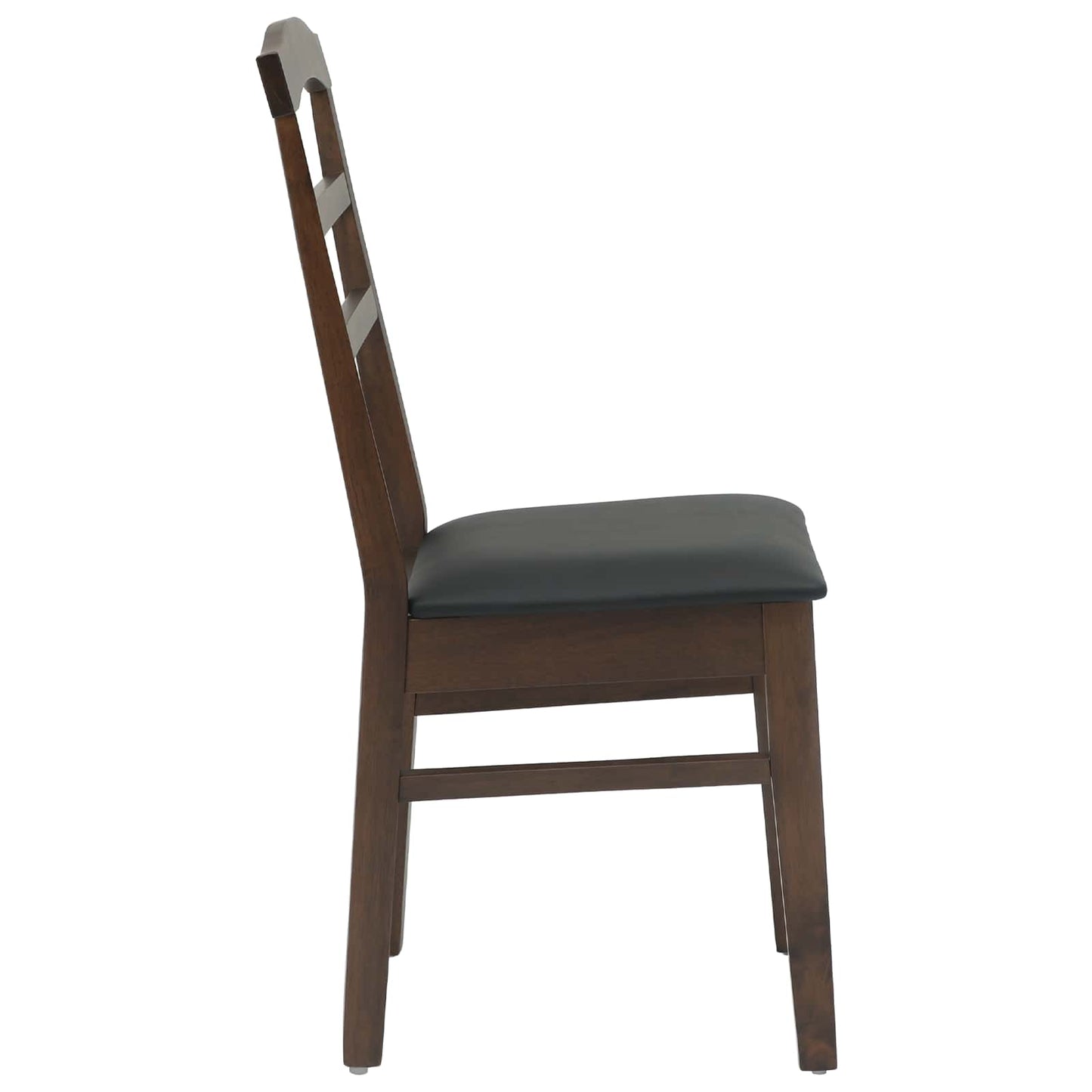 Spisestuestol 2 pcs Lys Brun og Svart Solid Gummitre