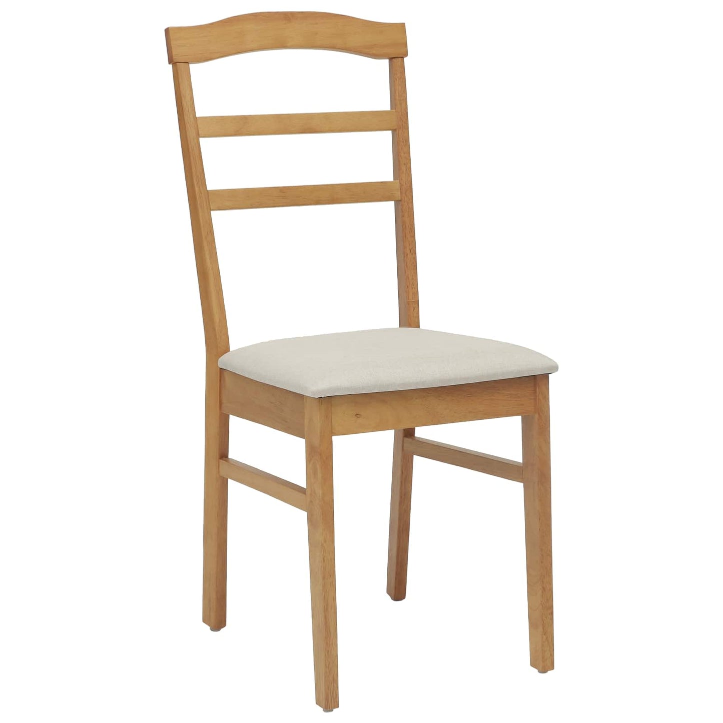 Spisestuestol 2 pcs Naturlig og Lys Solid Gummitre
