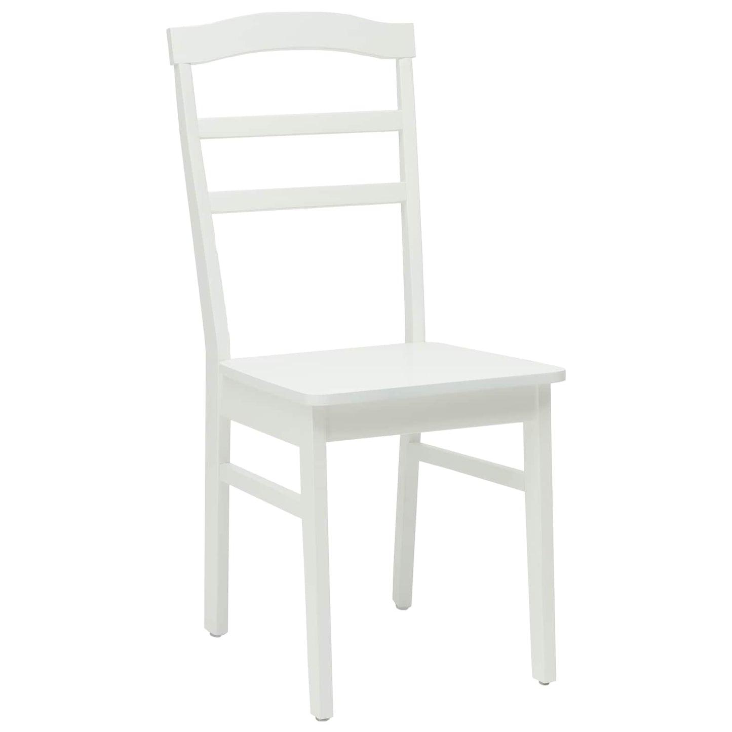 Spisestuestol 2 pcs Hvit Solid Gummitre