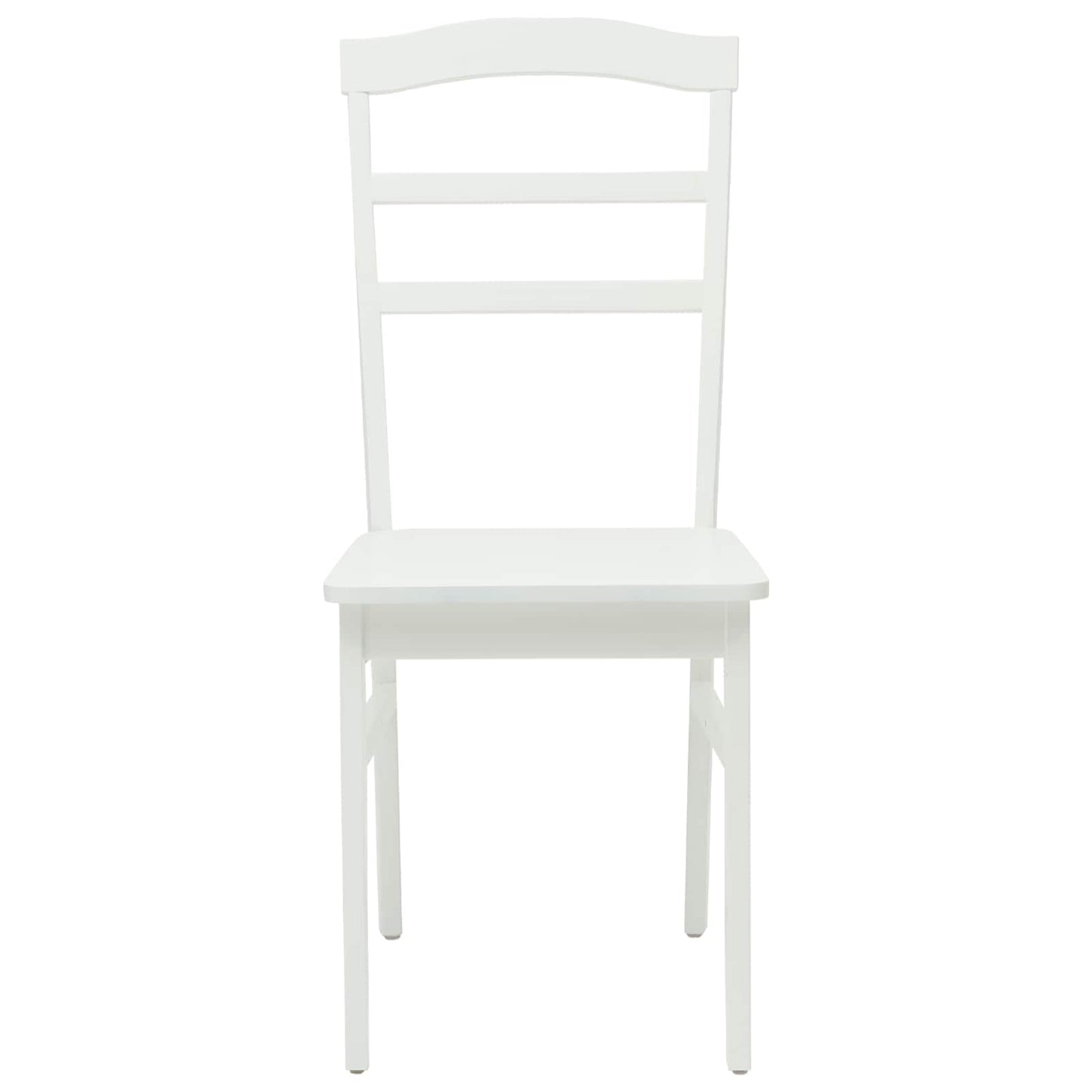 Spisestuestol 2 pcs Hvit Solid Gummitre