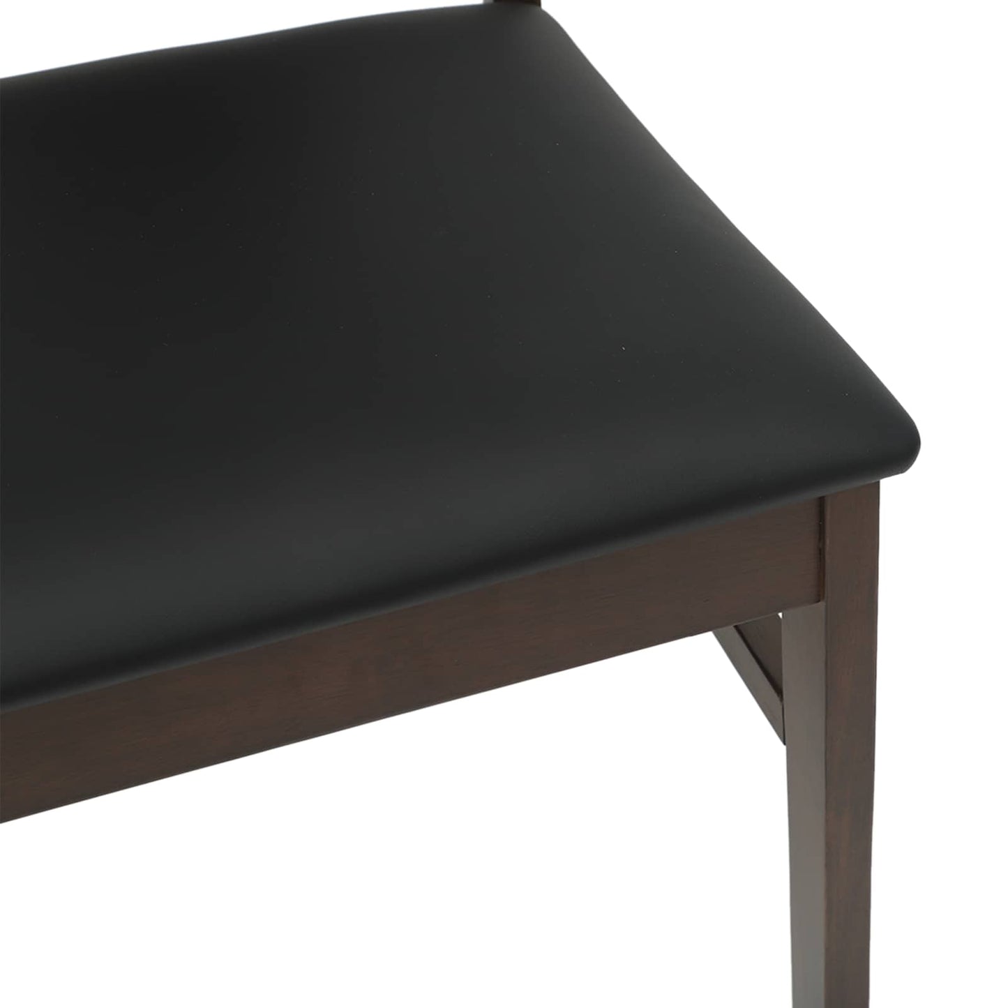 Spisestuestol 2 pcs Lys Brun og Svart Solid Gummitre
