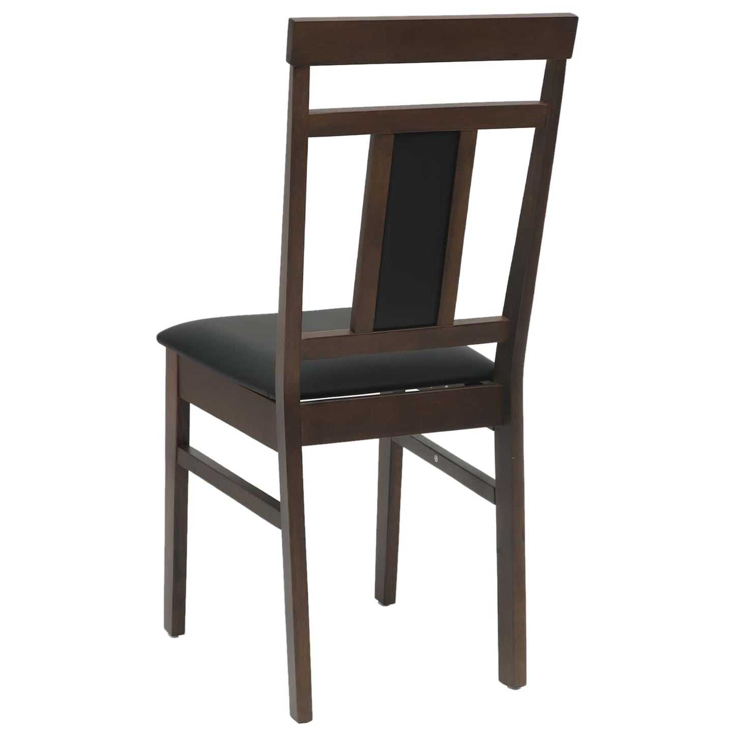Spisestuestol 2 pcs Lys Brun og Svart Solid Gummitre