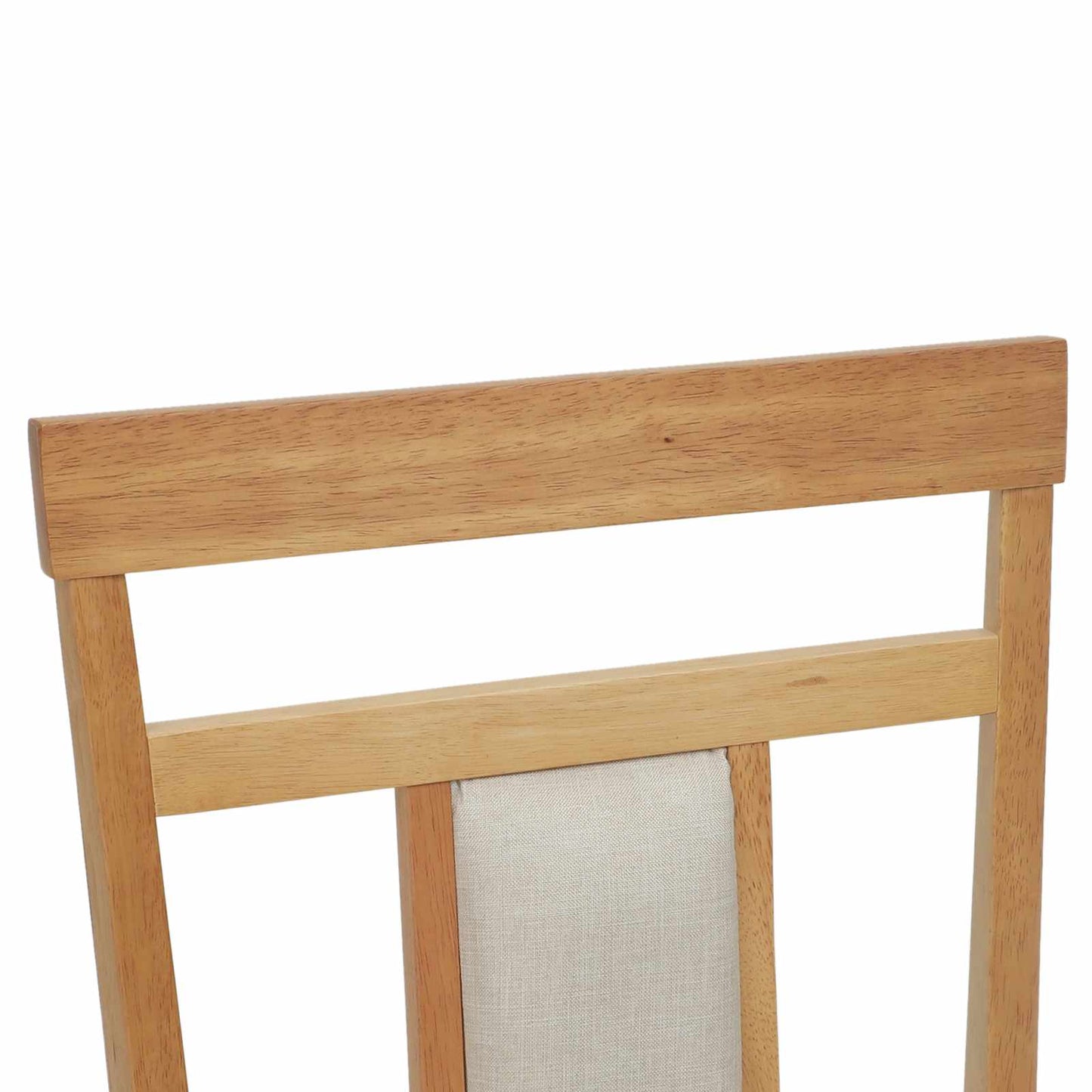 Spisestuestol 2 pcs Naturlig og Lys Solid Gummitre