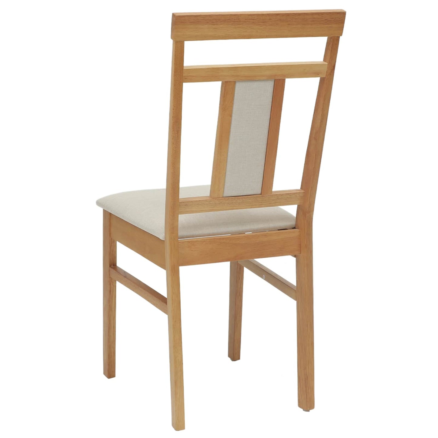 Spisestuestol 2 pcs Naturlig og Lys Solid Gummitre