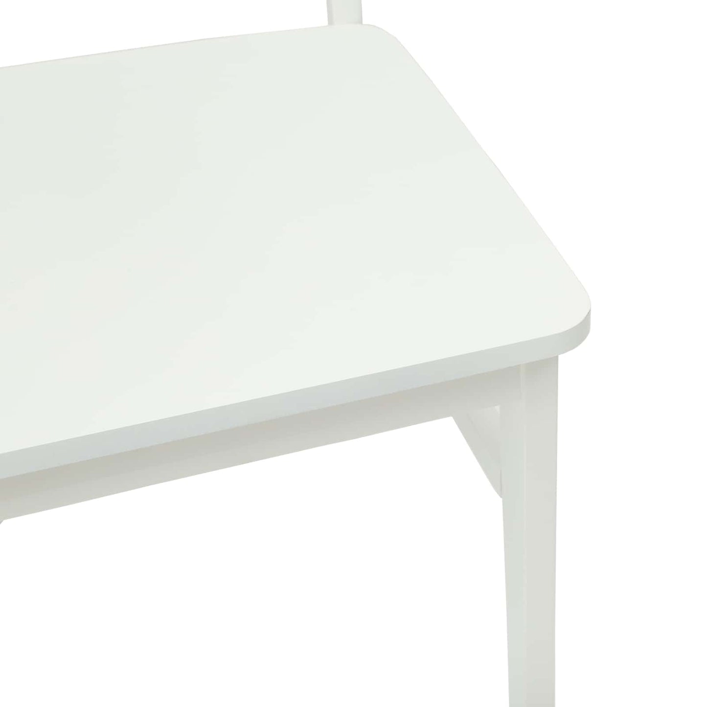 Spisestuestol 2 pcs Hvit Solid Gummitre