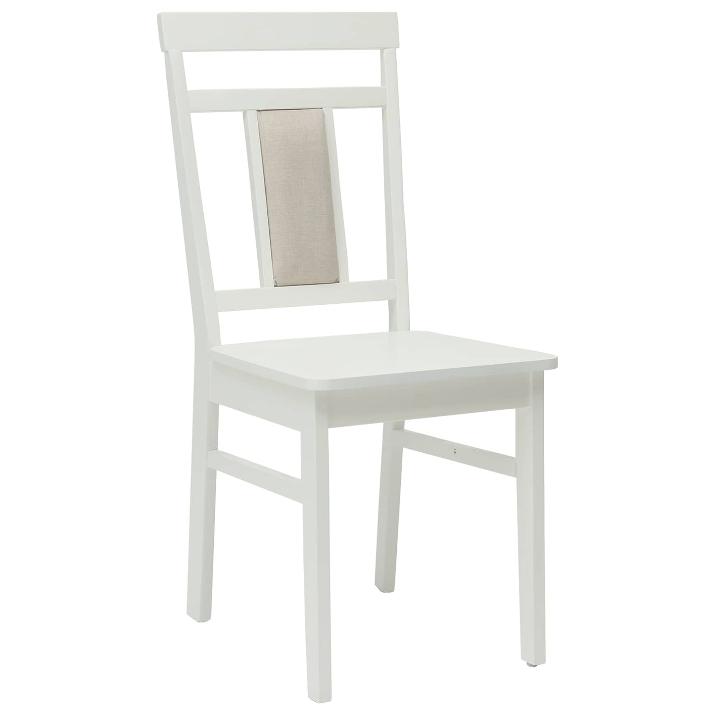Spisestuestol 2 pcs Hvit Solid Gummitre