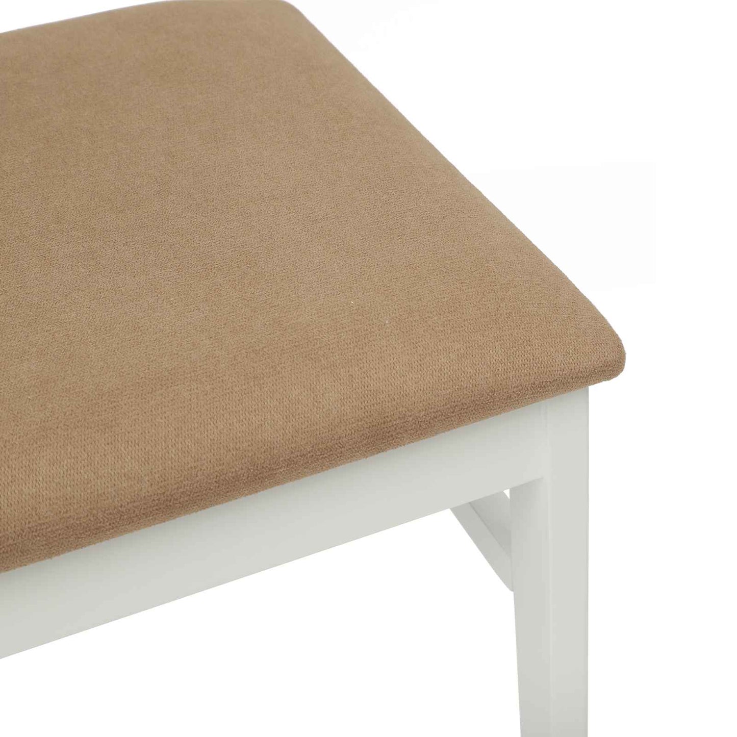 Spisestuestol 2 pcs Hvit og Brun Solid Gummitre