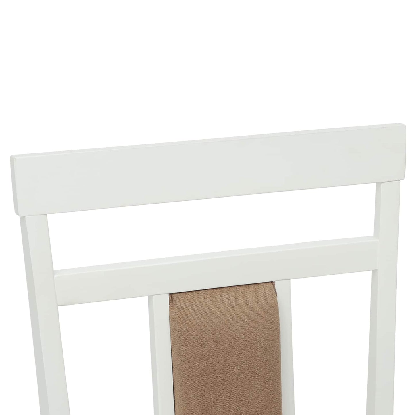 Spisestuestol 2 pcs Hvit og Brun Solid Gummitre
