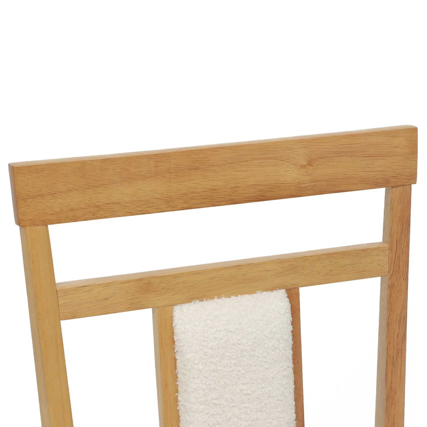 Spisestuestol 2 pcs Naturlig og Lys Solid Gummitre