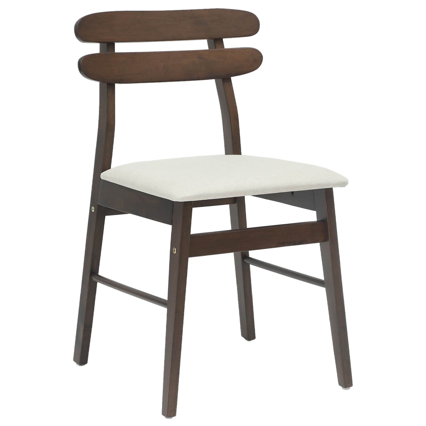 Spisestuestol 2 pcs Lys Brun og Lys Solid Gummitre