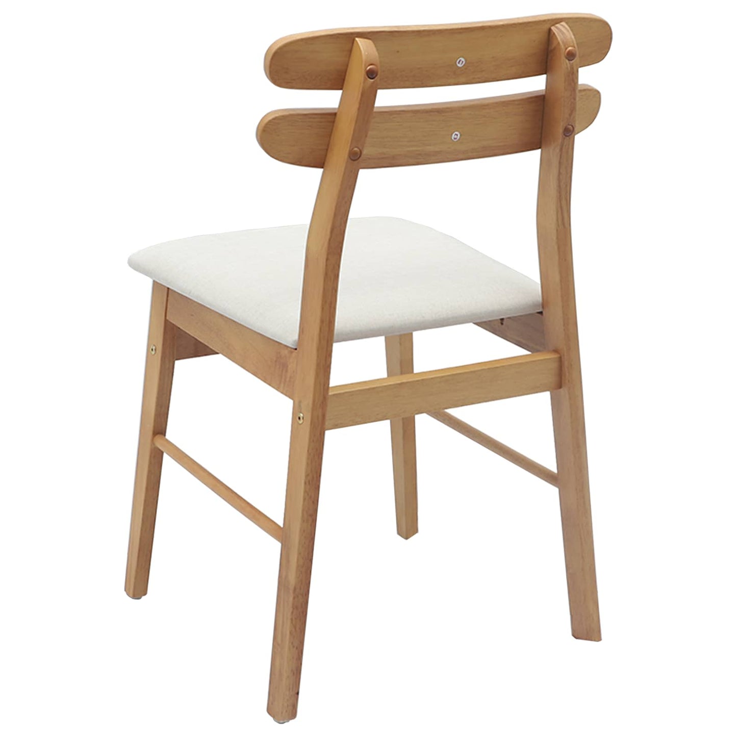 Spisestuestol 2 pcs Naturlig og Lys Solid Gummitre