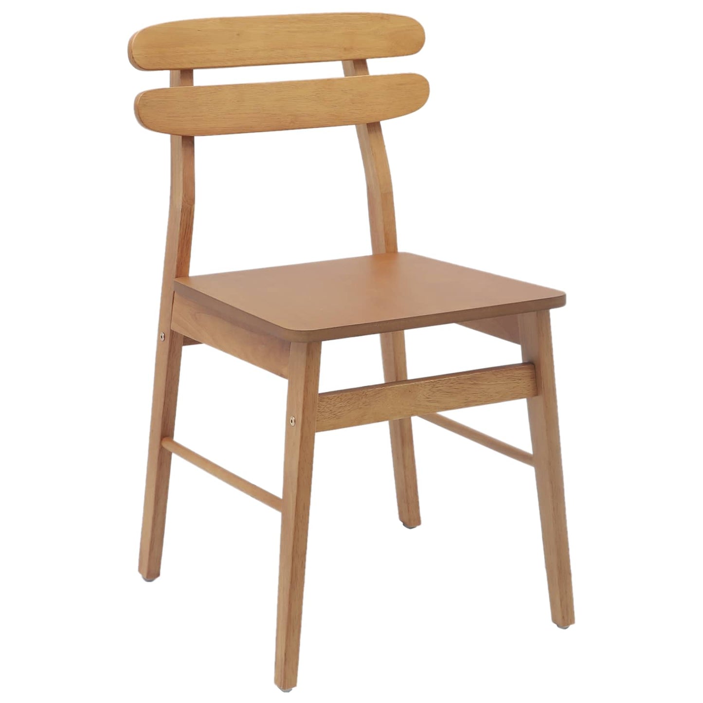 Spisestuestol 2 pcs Naturlig Solid Gummitre