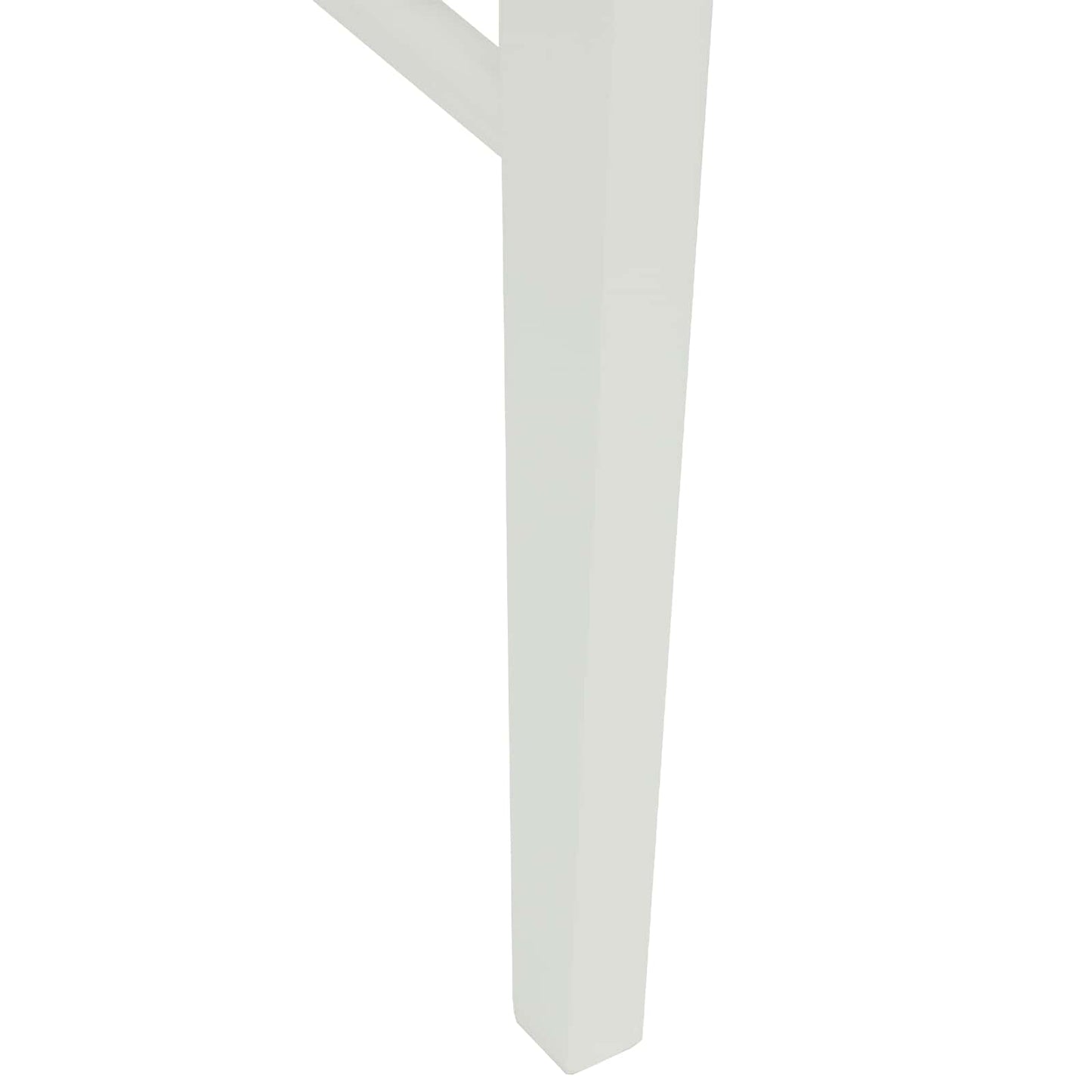 Spisestuestol 2 pcs Hvit og Naturlig Solid Gummitre