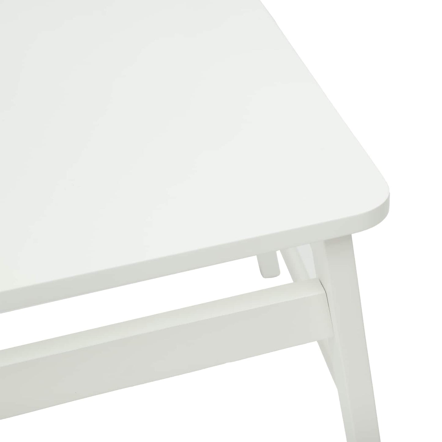 Spisestuestol 2 pcs Hvit Solid Gummitre