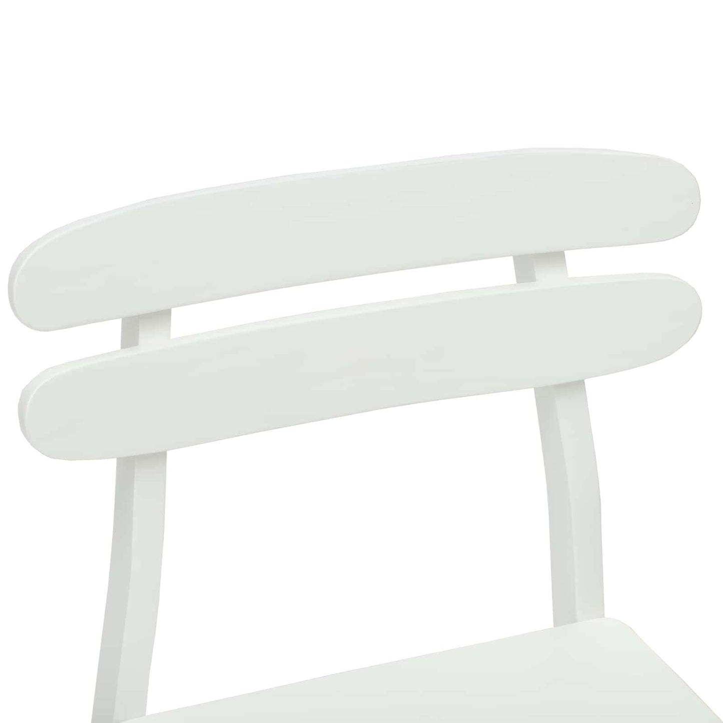 Spisestuestol 2 pcs Hvit Solid Gummitre