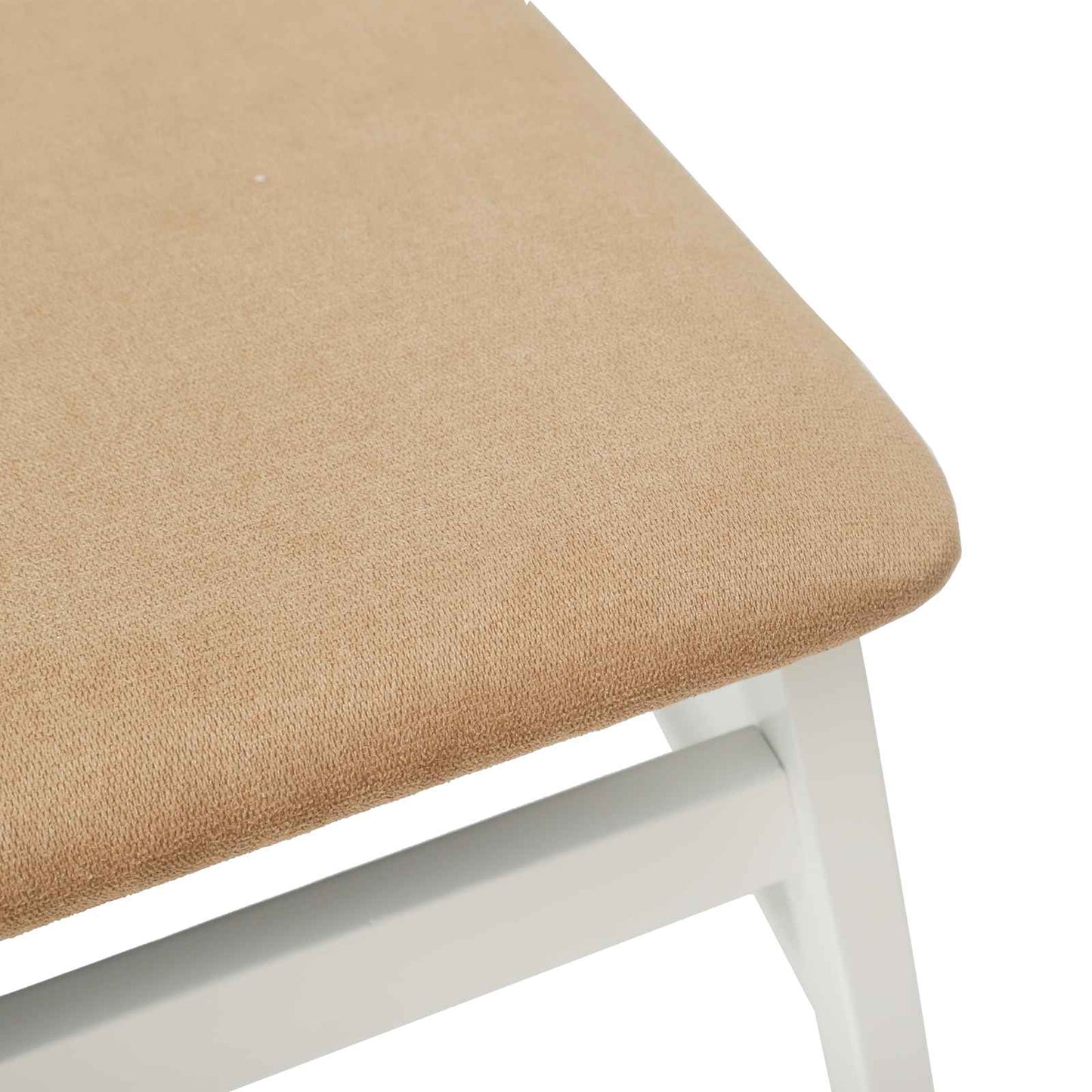 Spisestuestol 2 pcs Hvit og Brun Solid Gummitre