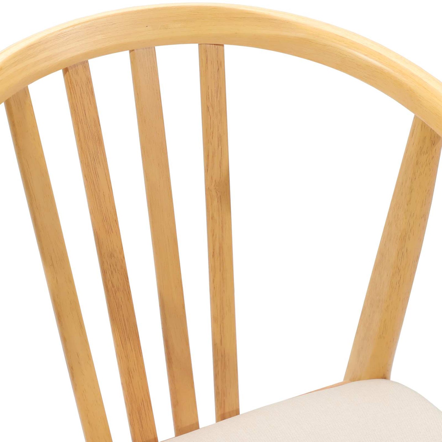 Spisestuestol 2 pcs Naturlig og Lys Solid Gummitre