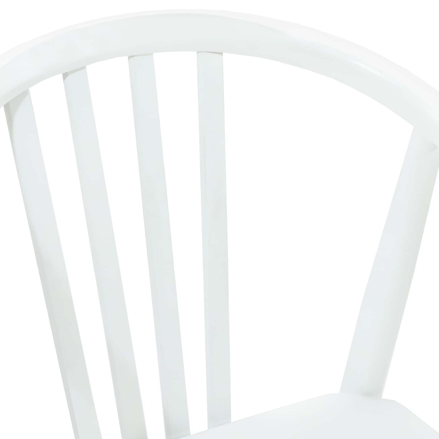 Spisestuestol 2 pcs Hvit Solid Gummitre