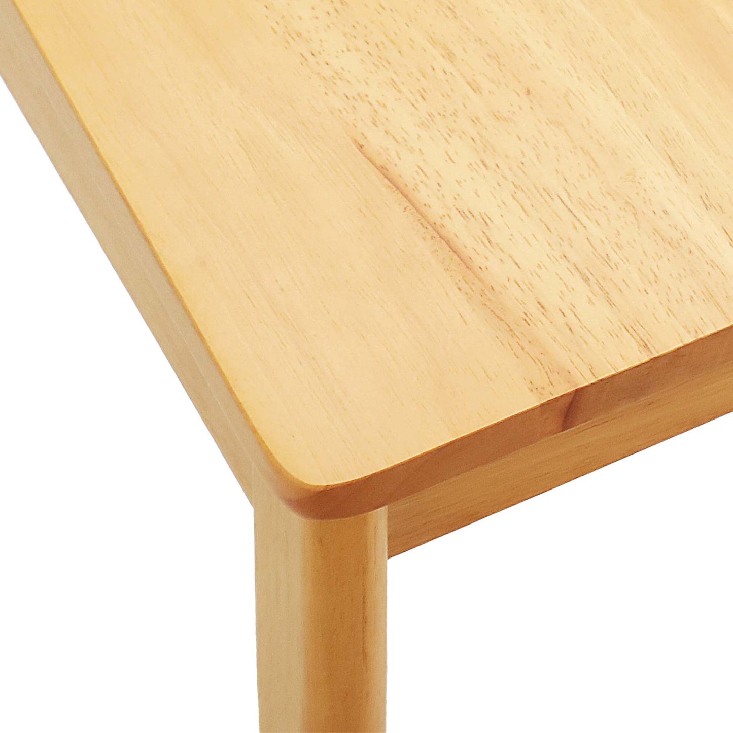 Spisestuestol 2 pcs Naturlig Solid Gummitre