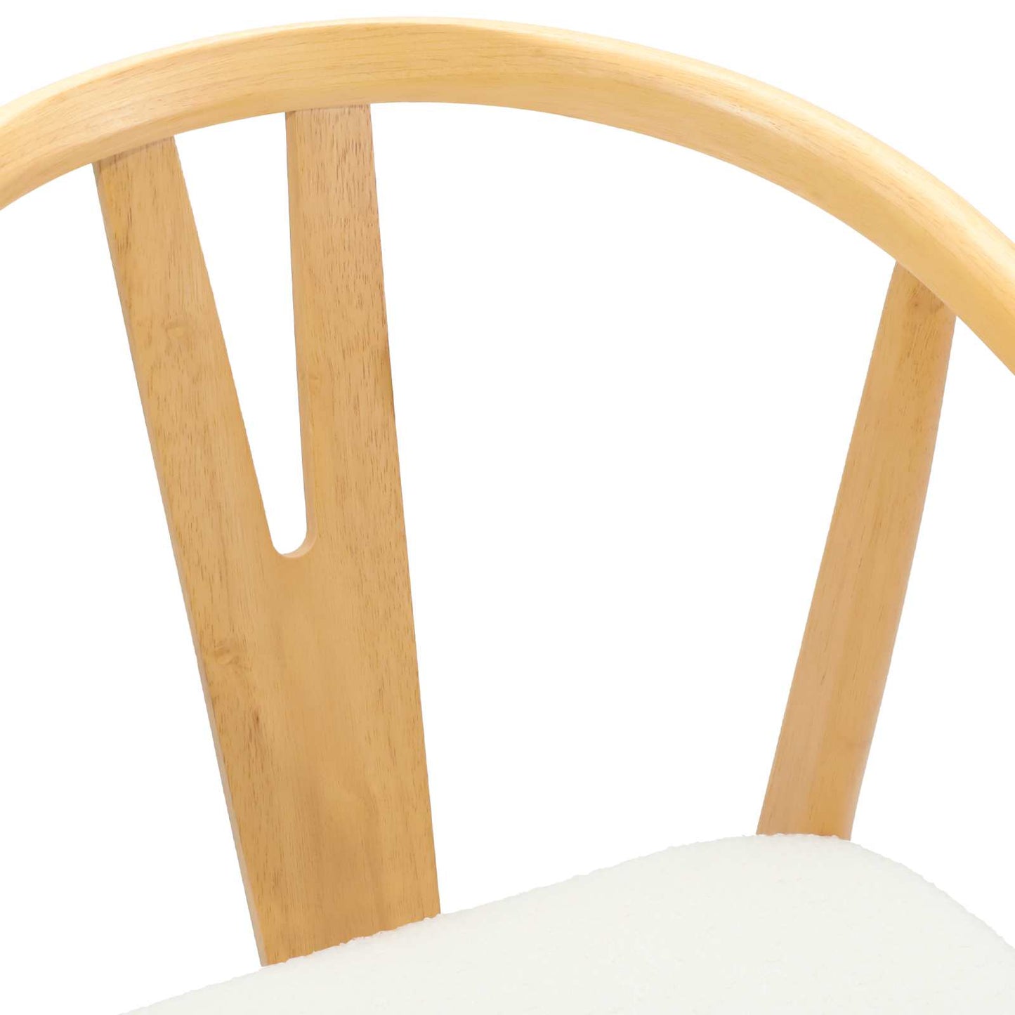 Spisestuestol 2 pcs Naturlig og Lys Solid Gummitre