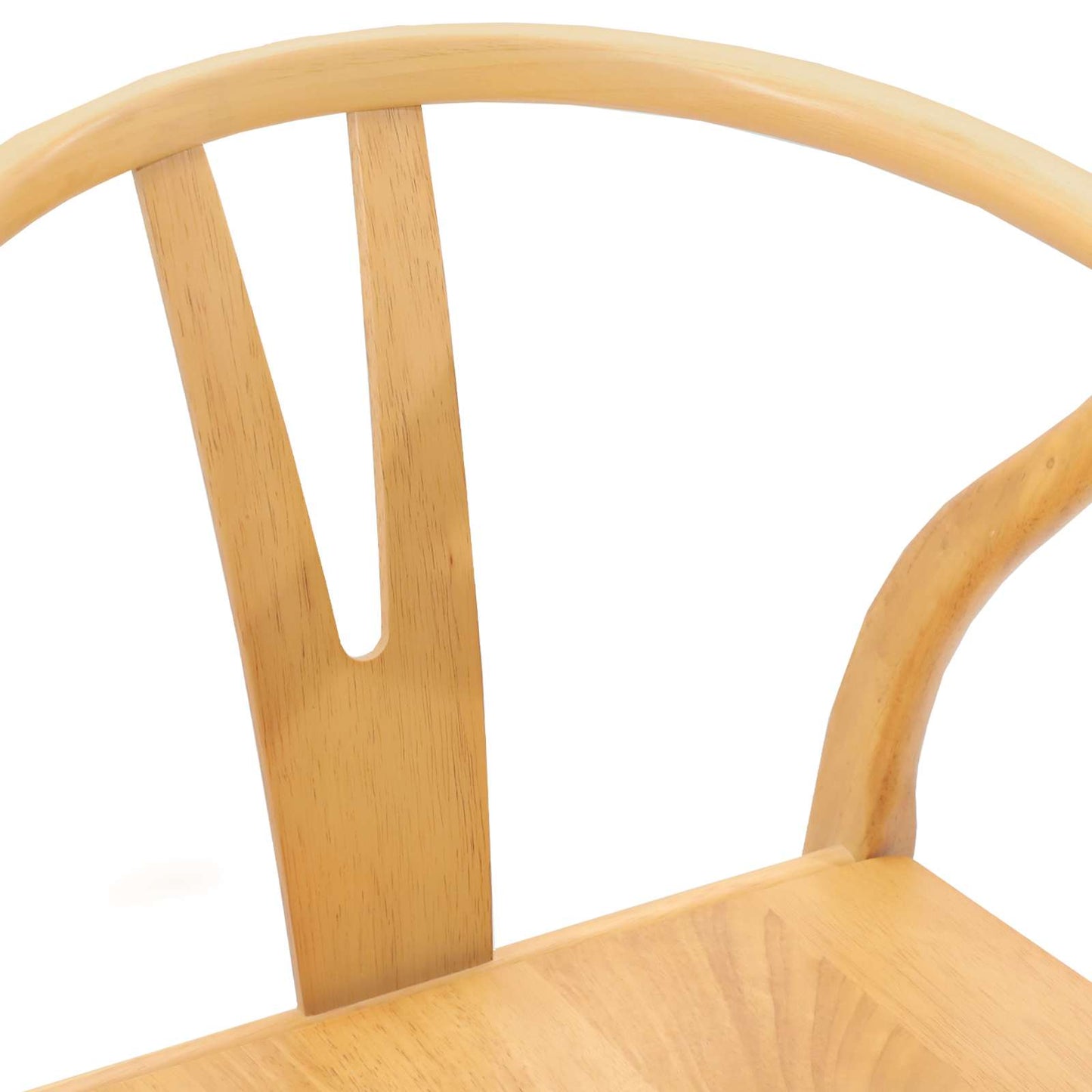 Spisestuestol 2 pcs Naturlig Solid Gummitre