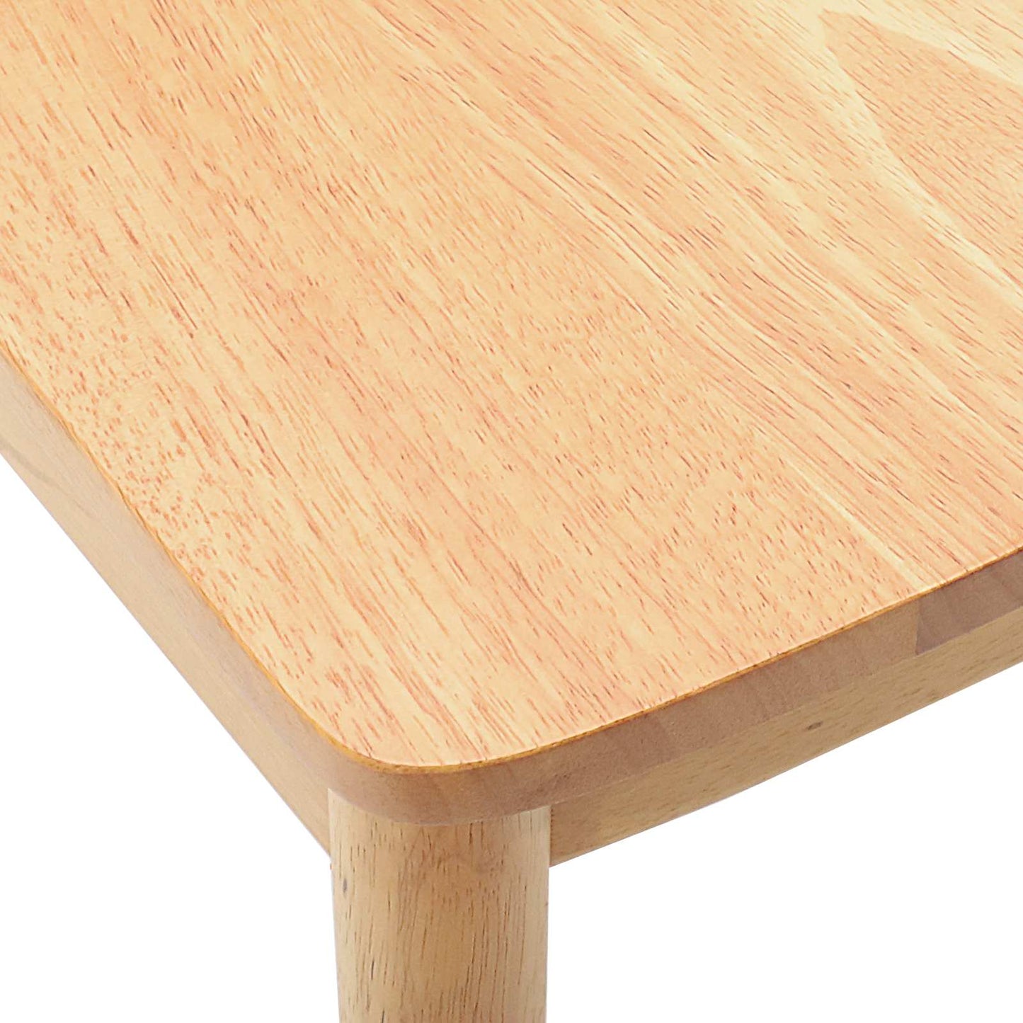 Spisestuestol 2 pcs Naturlig Solid Gummitre