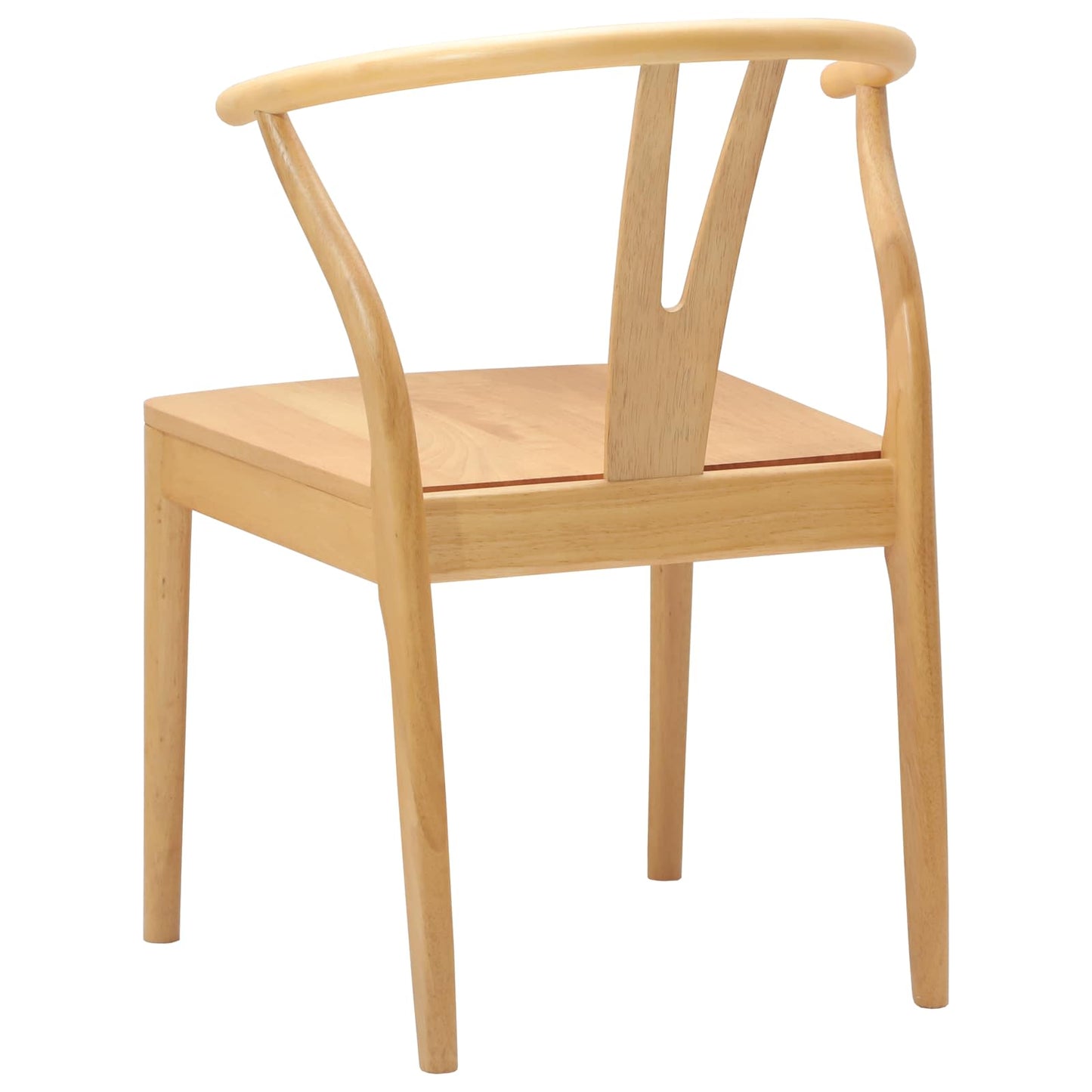 Spisestuestol 2 pcs Naturlig Solid Gummitre