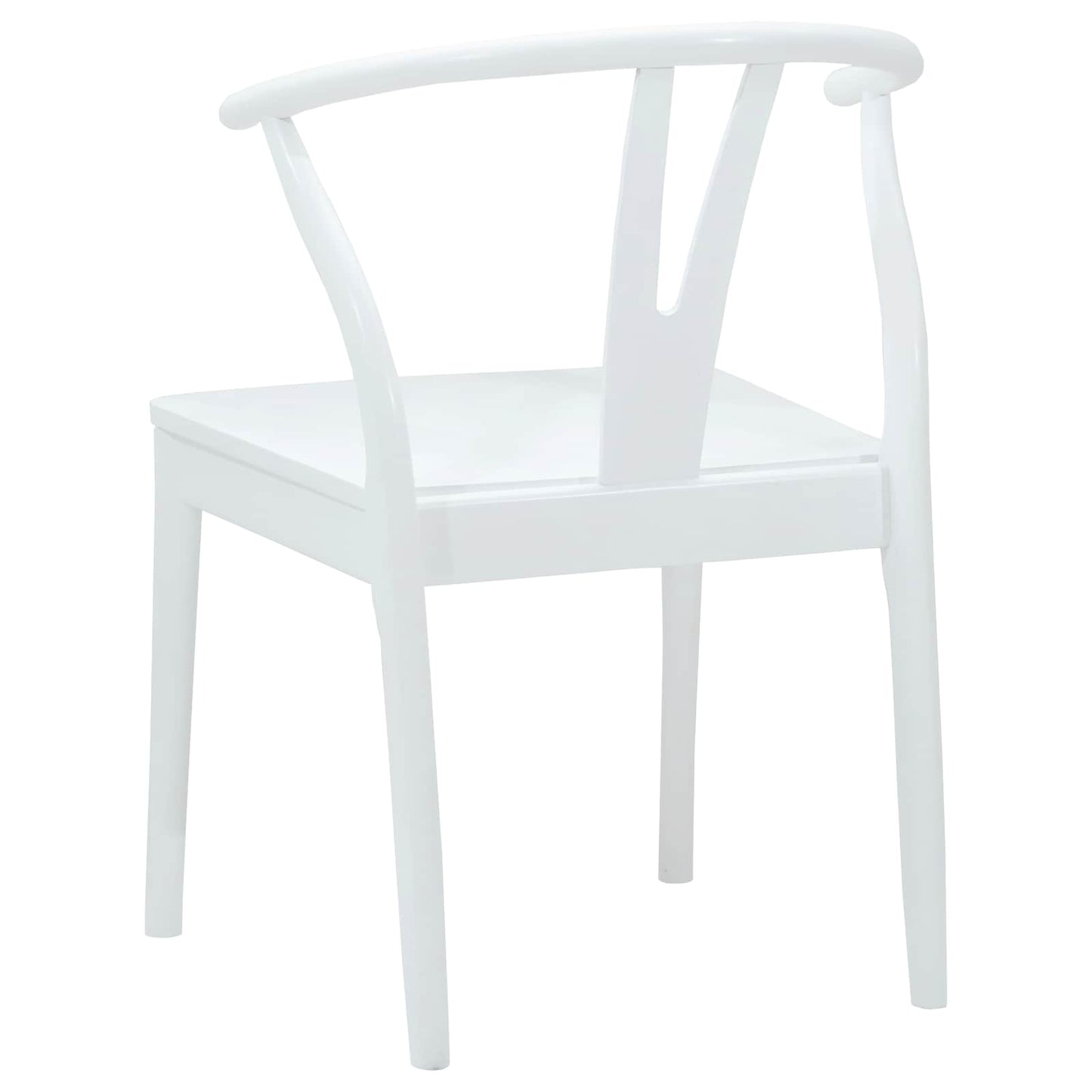 Spisestuestol 2 pcs Hvit og Hvit Solid Gummitre
