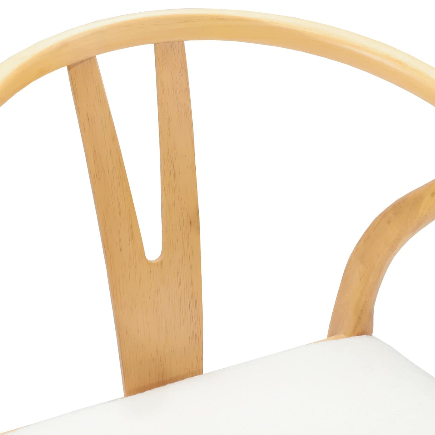 Spisestuestol 2 pcs Naturlig og Lys Solid Gummitre
