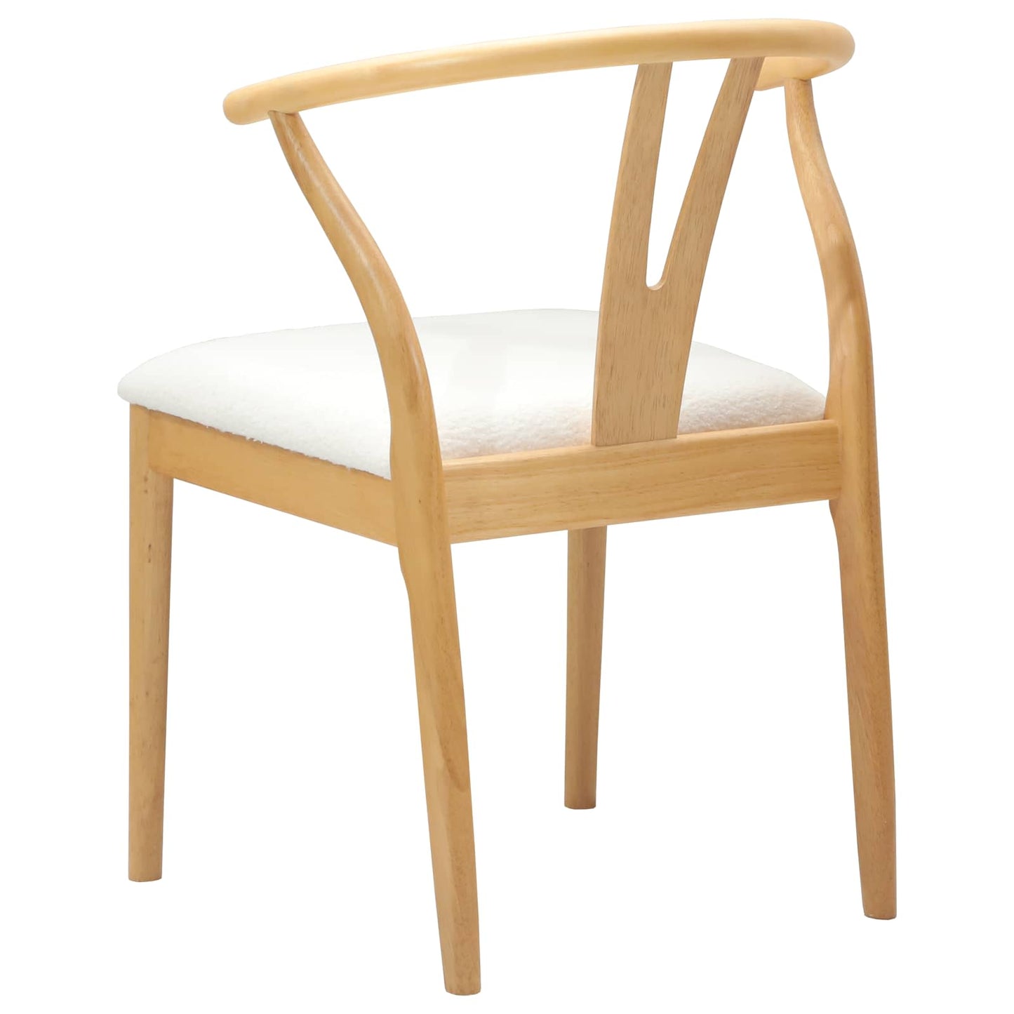 Spisestuestol 2 pcs Naturlig og Lys Solid Gummitre