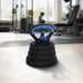 4-i-1 Manual Barbell Kettlebell Sett 30 kg Svart og Blå