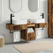 Baderomsskapsett 3 stk. Gammelt tre 53 x 35 x 39 cm
