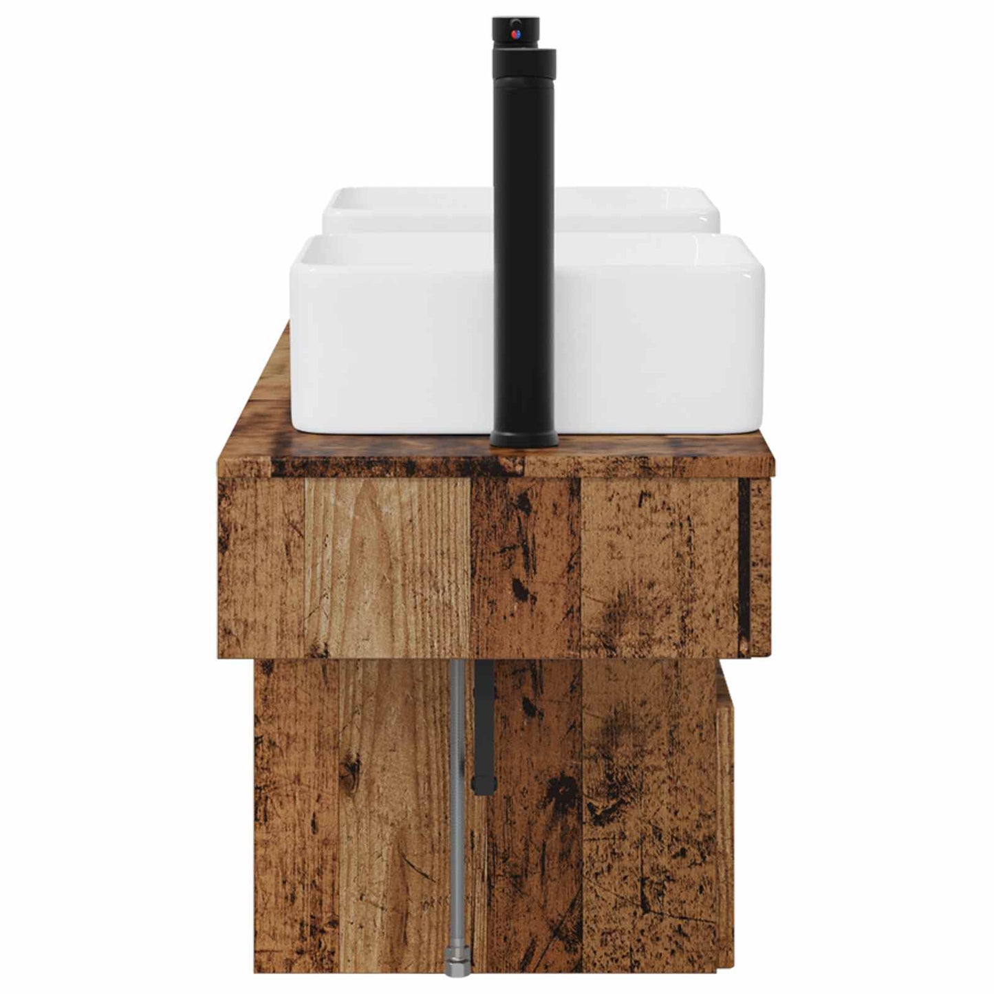 Baderomsskapsett 3 stk. Gammelt tre 53 x 35 x 39 cm