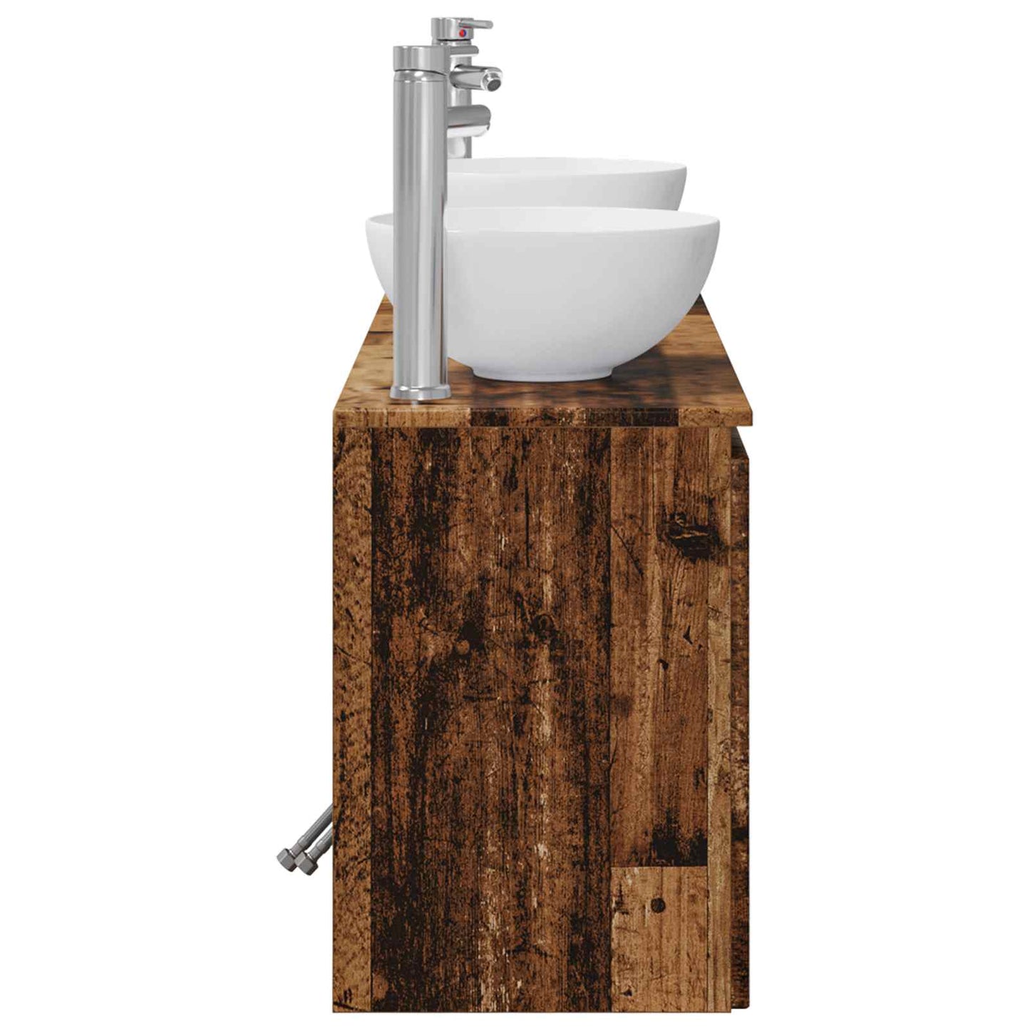 Baderomsskapsett 3 stk. Gammelt tre 49,5 x 35 x 63 cm